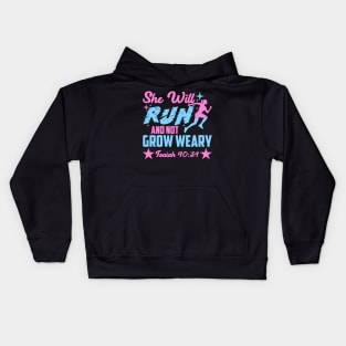 She Will Run XC Cross Country Running Gift Men Women Kids Hoodie